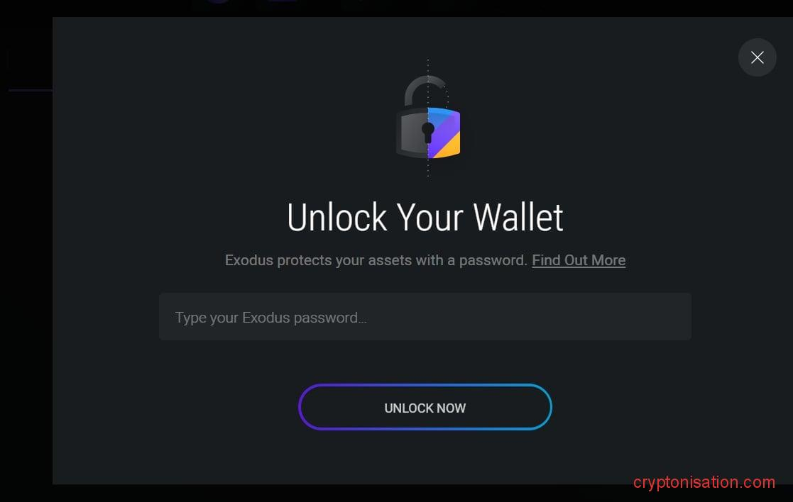 Разблокировка кошелька