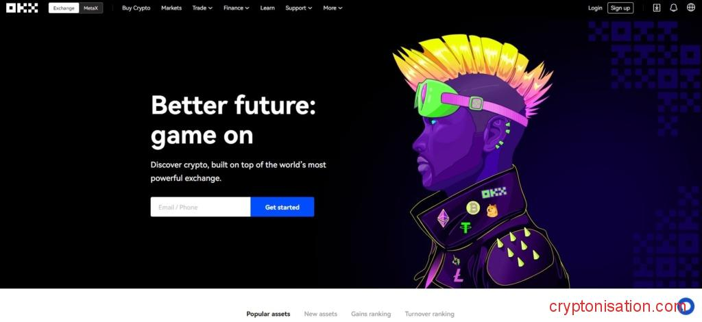 Главная страница OKX