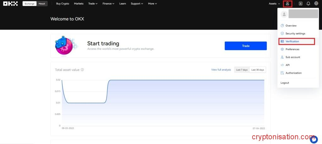 Как пройти верификацию на OKX