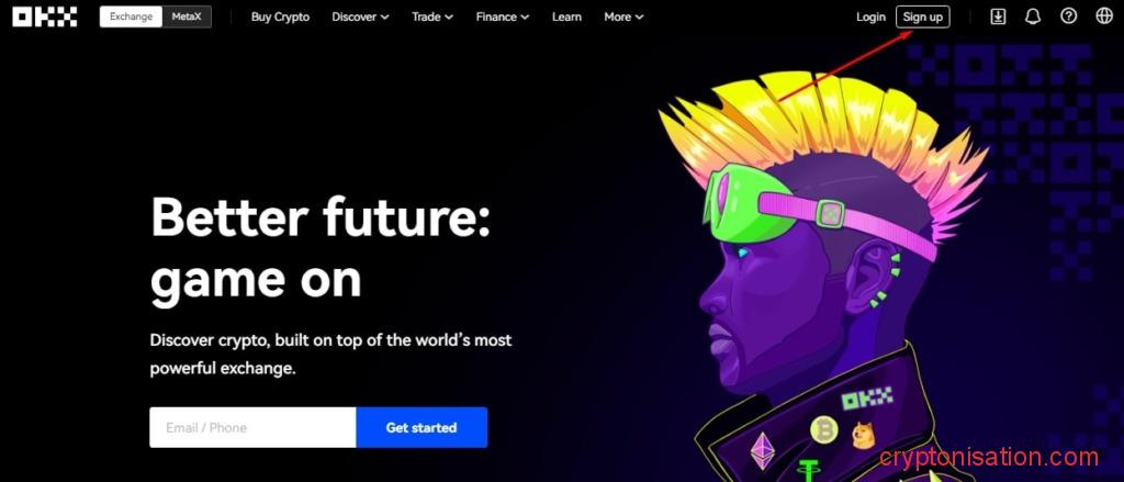 Главная страница OKX