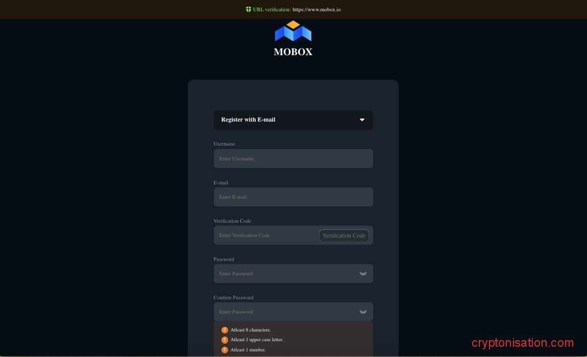 Регистрация по email