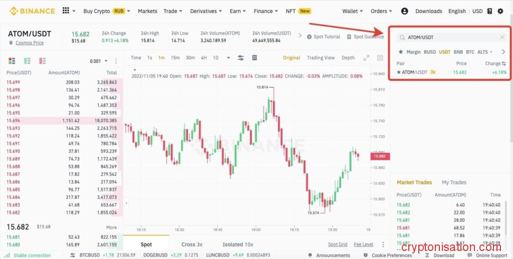 Выбор торговой пары