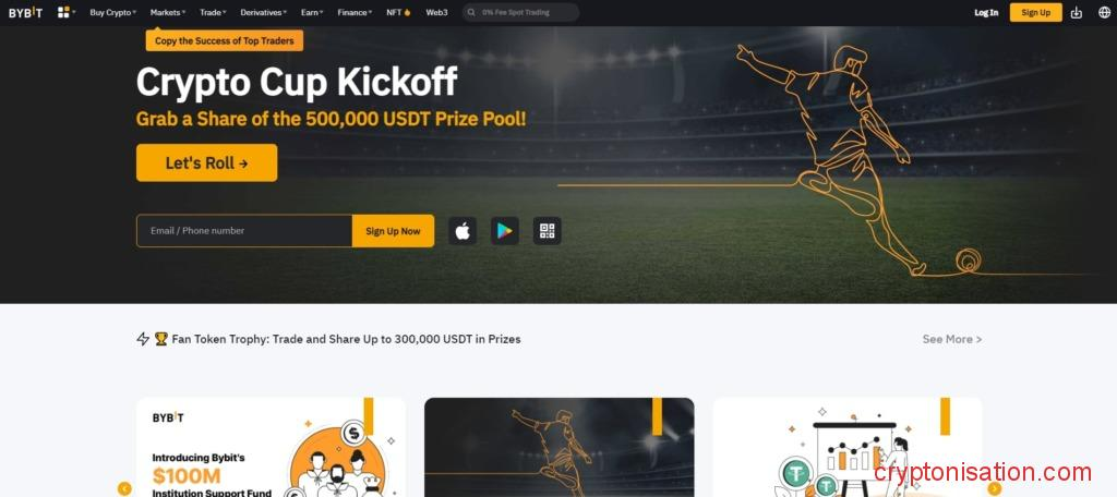 Главная страница Bybit