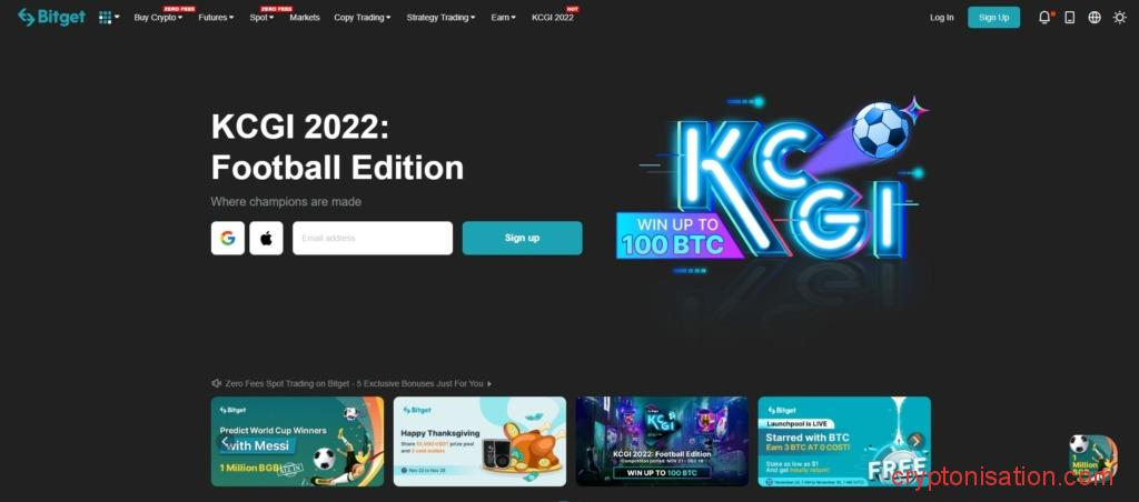 Главная страница Bitget