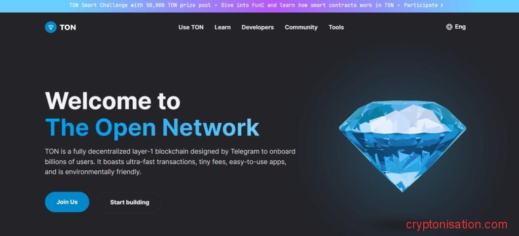 Главная страница TON