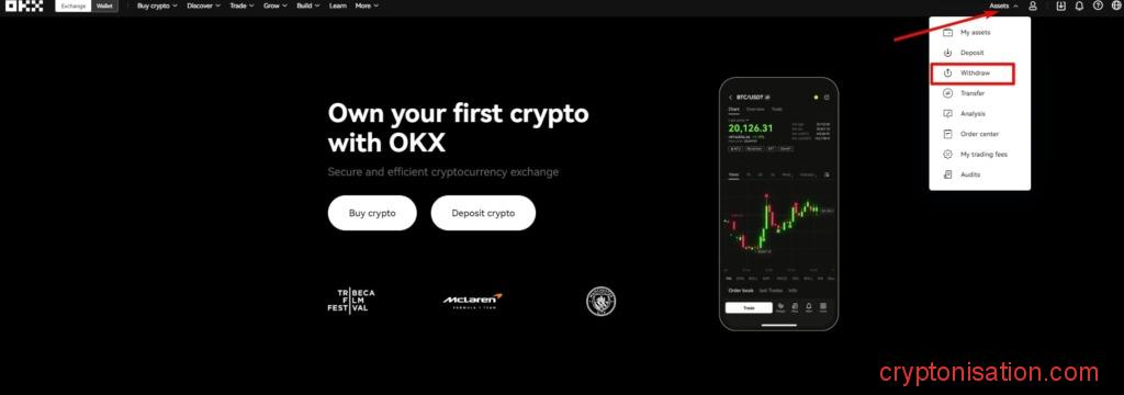 Начало вывода OKX