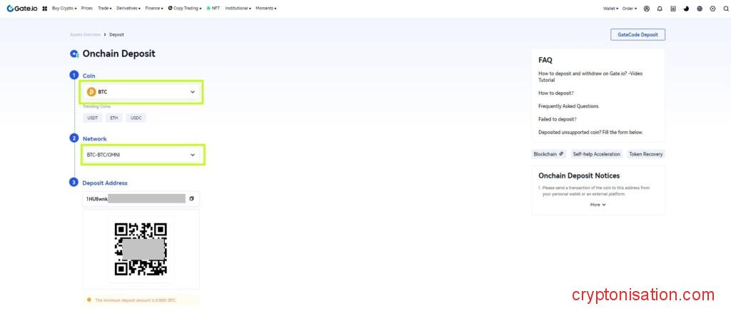 Solicitud de depósito