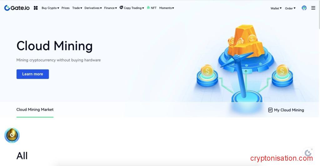 Страница Cloud Mining