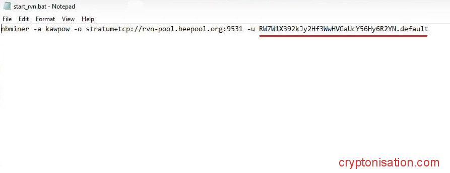 Подчеркнутую строку нужно заменить на адрес из кошелька