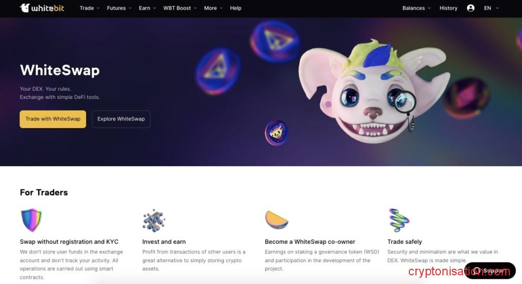 Децентрализованная биржа WhiteSwap DEX