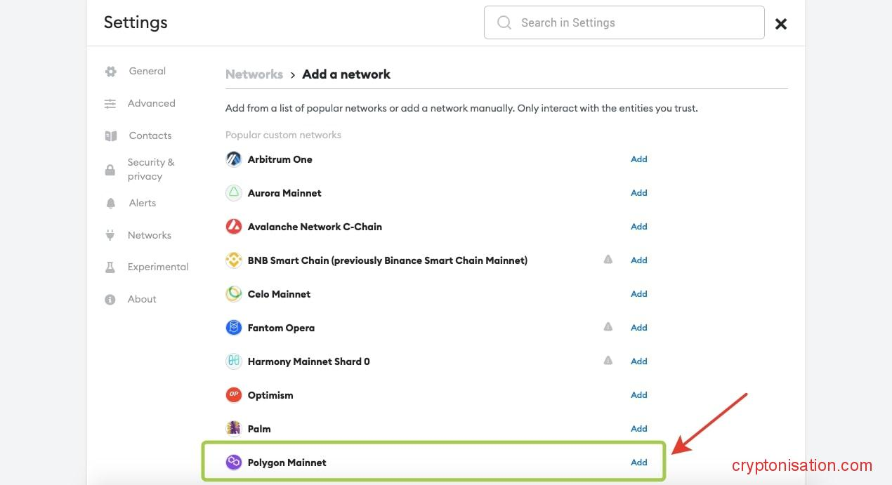 Добавление Polygon