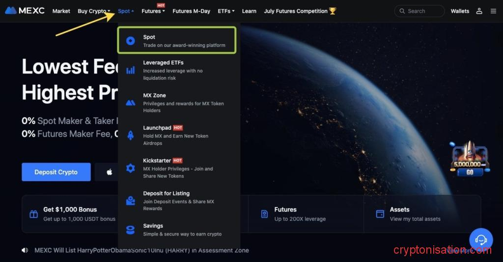 Спотовый рынок MEXC