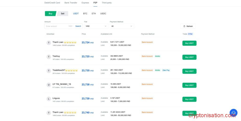 Для прямой покупки на MEXC доступны 4 криптовалюты