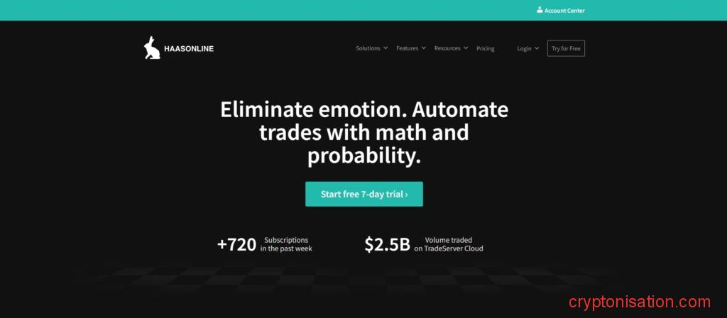 Главная страница Haasonline