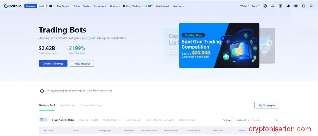 Страница с роботами на Gate