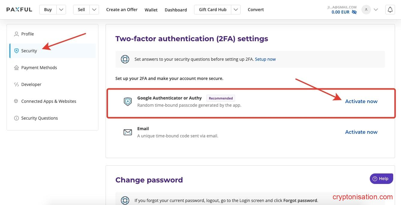 Подключение 2FA