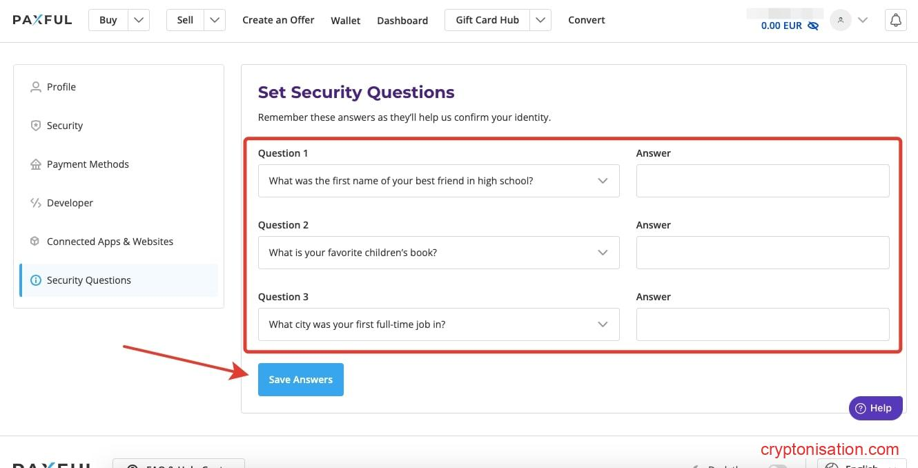Секретные вопросы