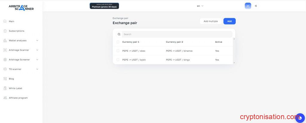 Биржи для отслеживания арбитражных возможностей