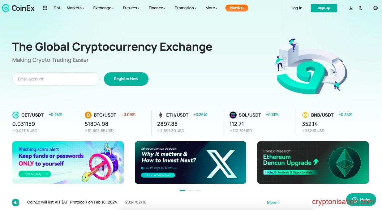 Биржа криптовалют CoinEx