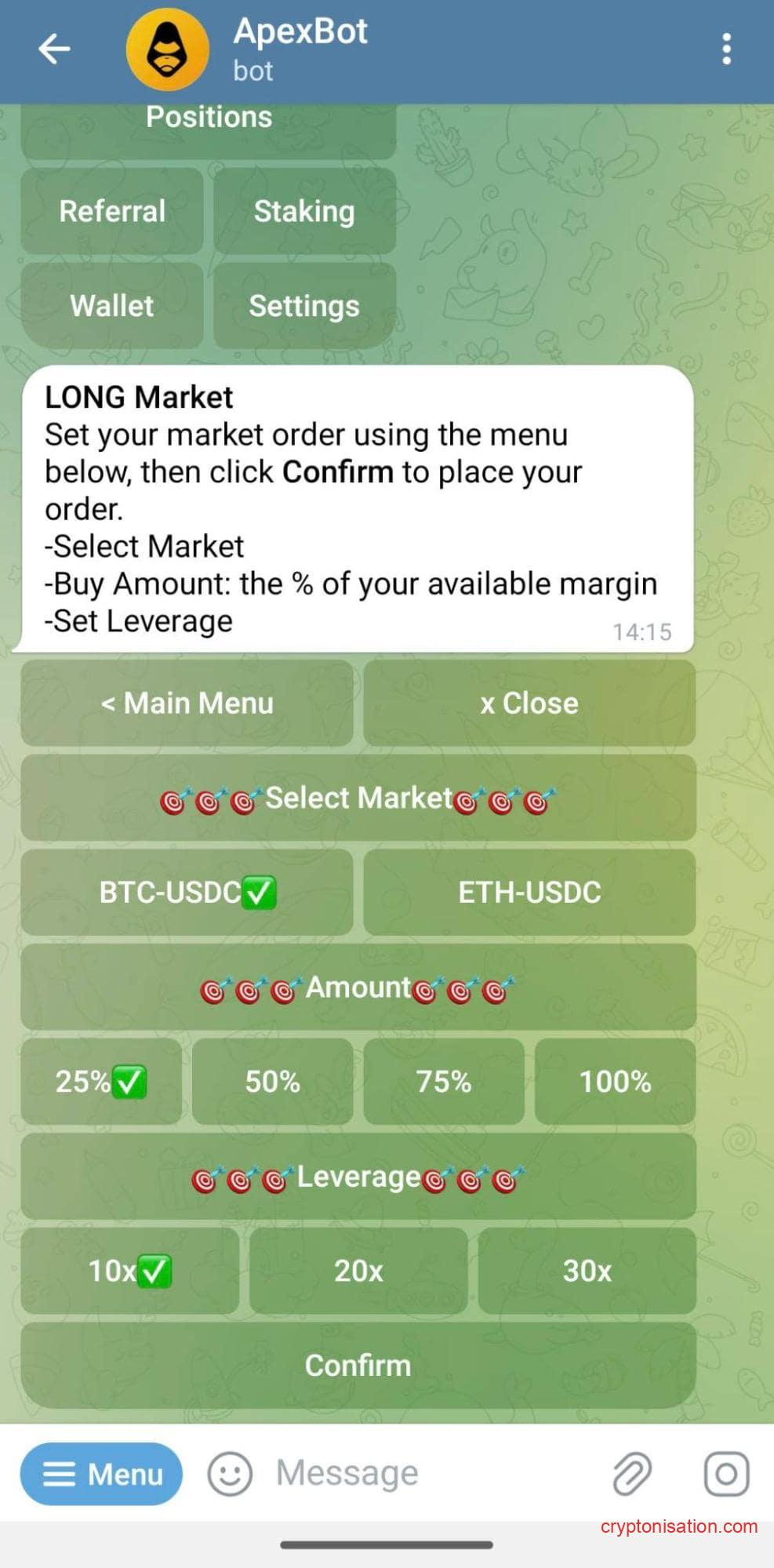 Descripción de la interfaz del robot