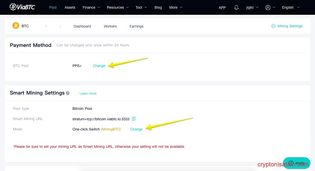 Выбор метода расчетов и режима майнинга