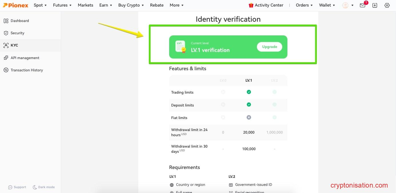 Pomyślne ukończena weryfikacja LV1