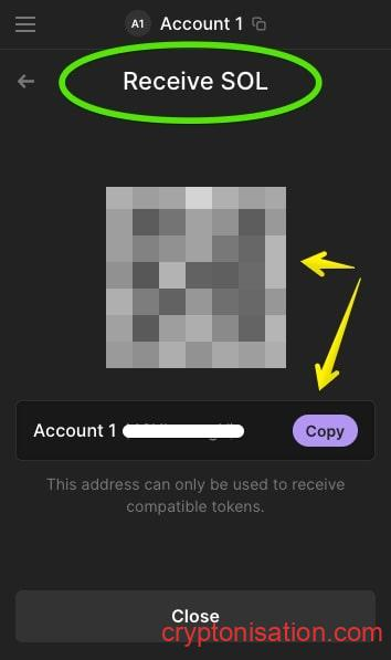 Адрес для перевода SOL