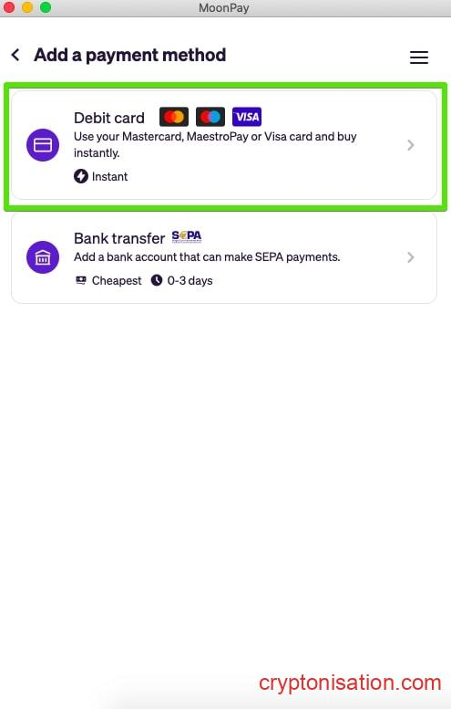 Оплата картой