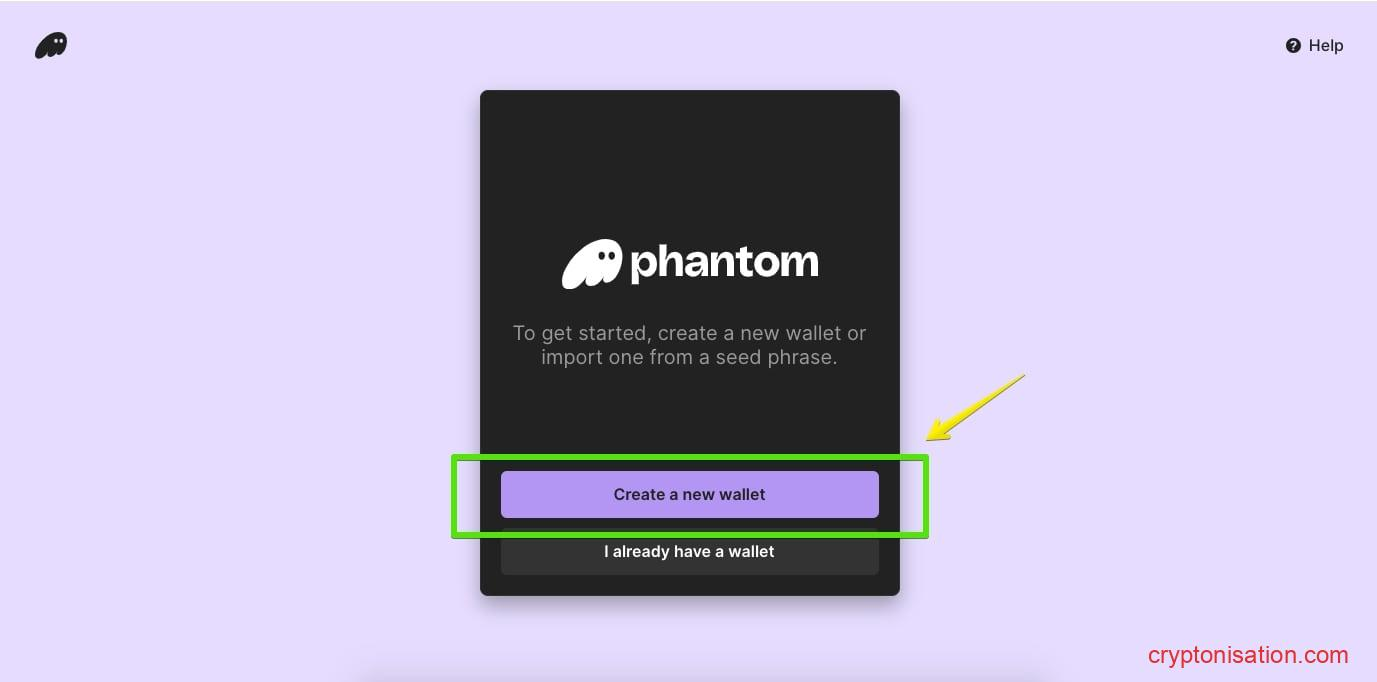 Создать новый кошелек