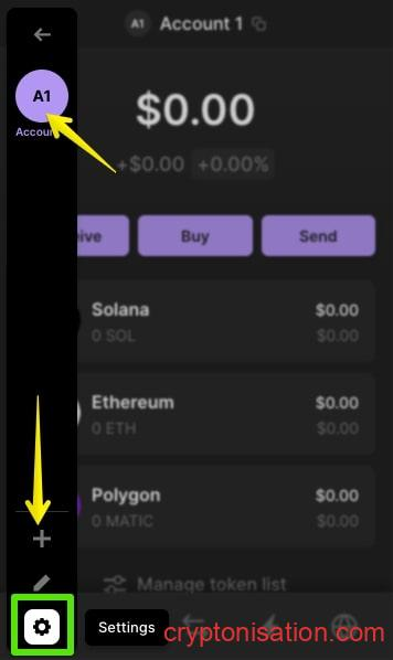 Настройки кошелька