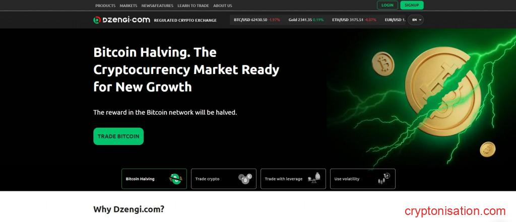 Главная страница Dzengi.com