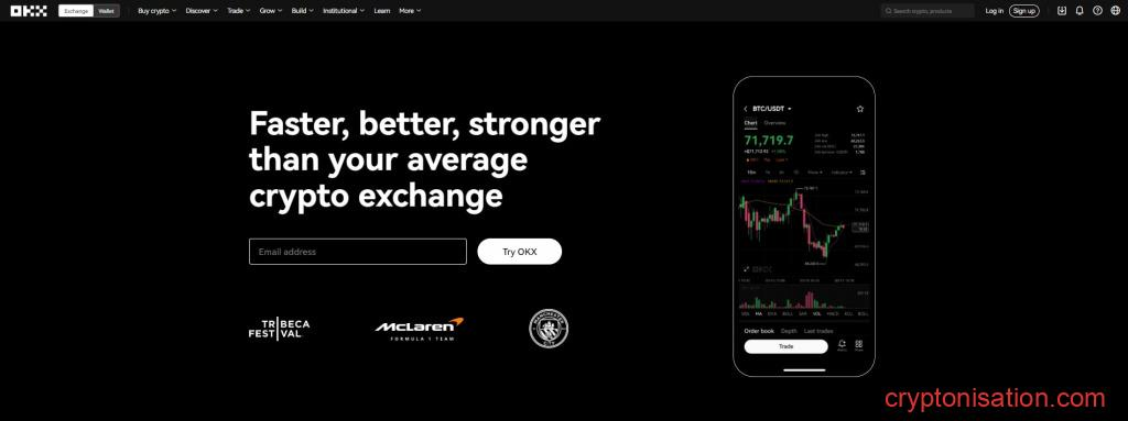 Главная страница OKX