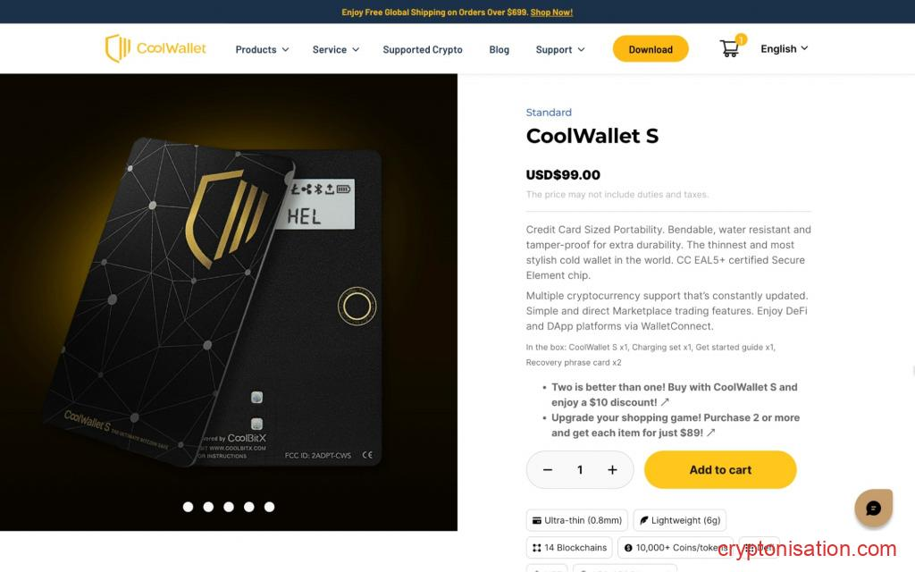 Кошелек CoolWallet S