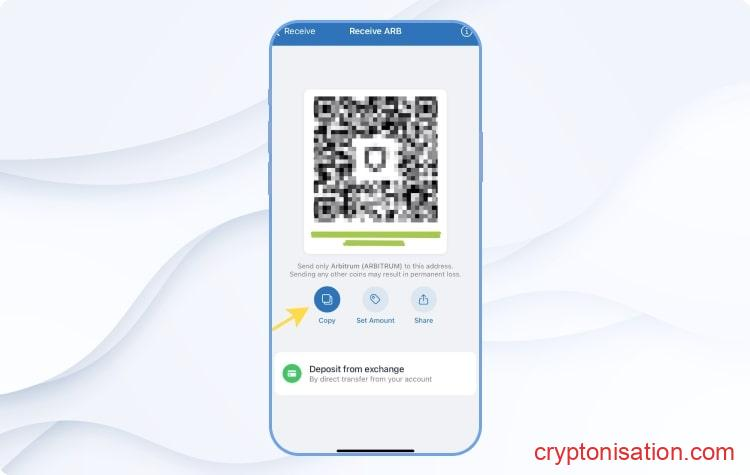 Адрес для депозита в ARB