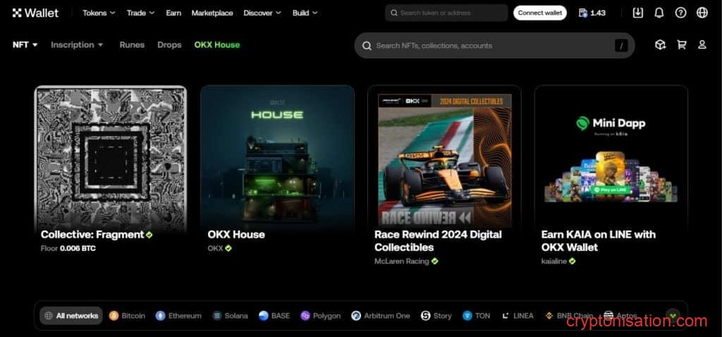 NFT маркетплейс биржи OKX