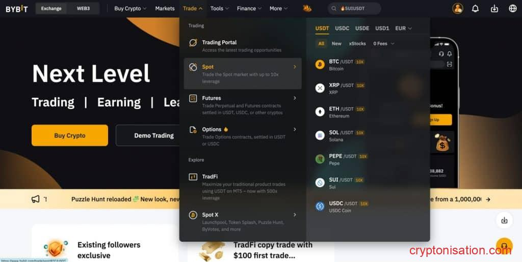 Создание рыночного ордера на бирже Bybit