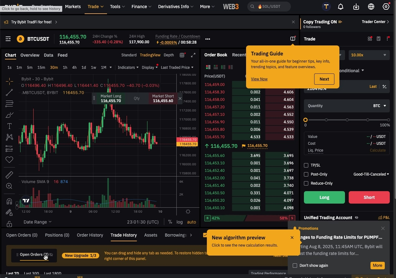 Торговый терминал Bybit