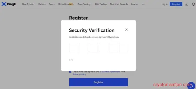 Cómo registrarse. Paso 3