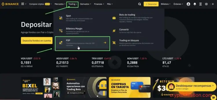 P2P trading en Binance