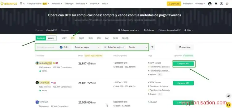Comprar Bitcoin a través de P2P