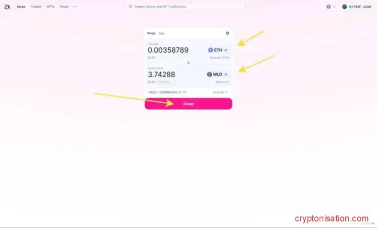 Comprar WLD por ETH