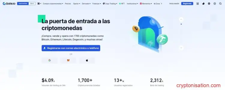 Sitio web oficial del Gate.io