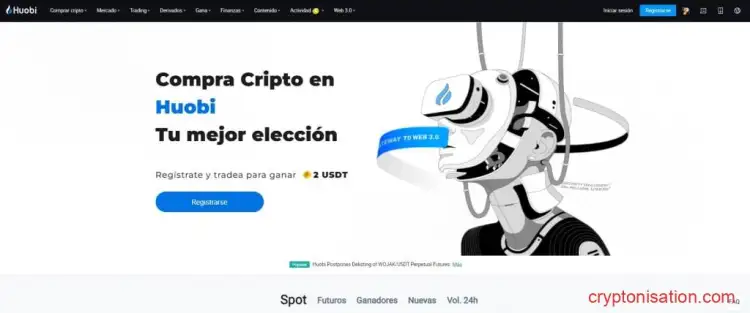 Sitio web oficial de Huobi