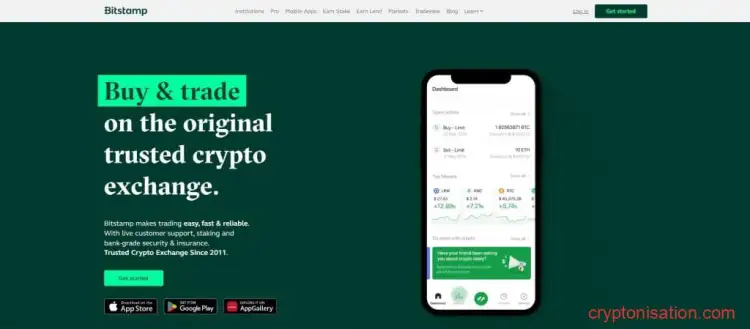 Sitio web oficial de Bitstamp