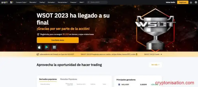 Sitio web oficial de Bybit