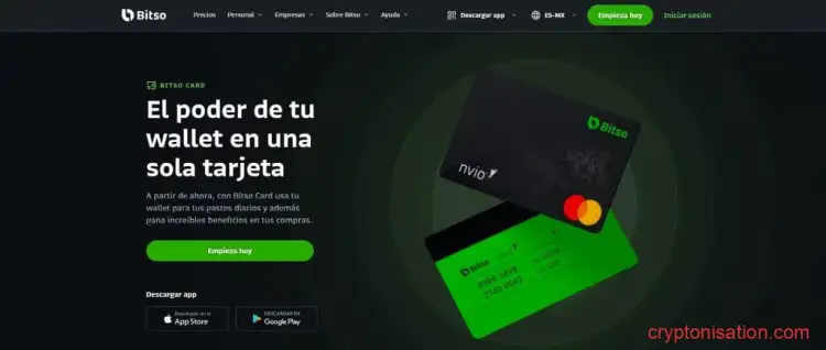 Sitio web oficial de Bitso
