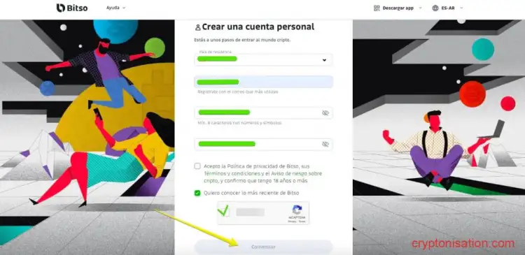 Datos para registrarse