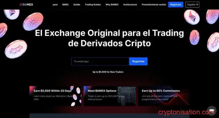 Sitio web oficial de BitMex
