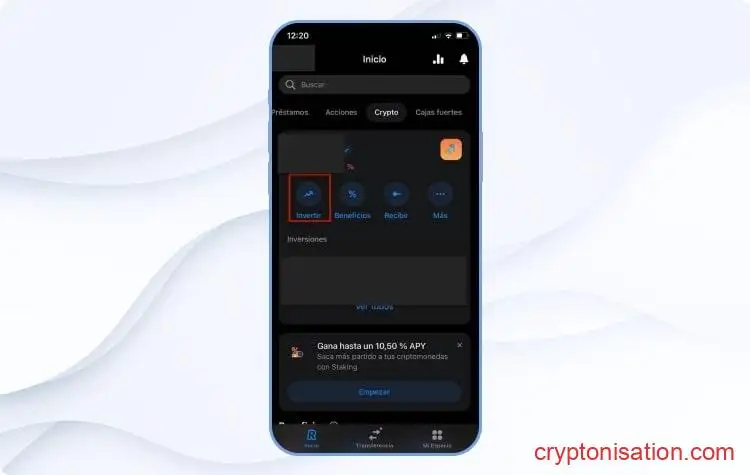 Comprar Bitcoin en Revolut. Paso 2