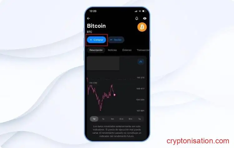 Comprar Bitcoin en Revolut. Paso 3